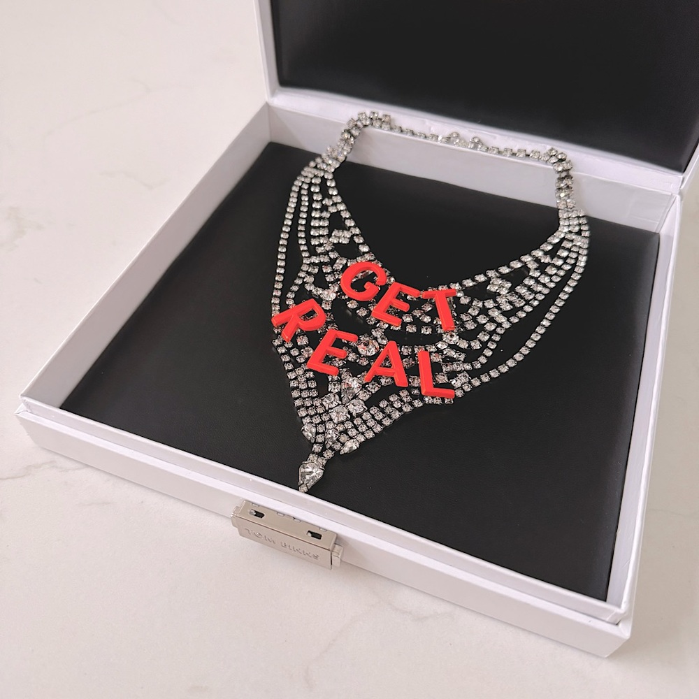TOM BINNS Get Real Crystal Multi Strand Necklace